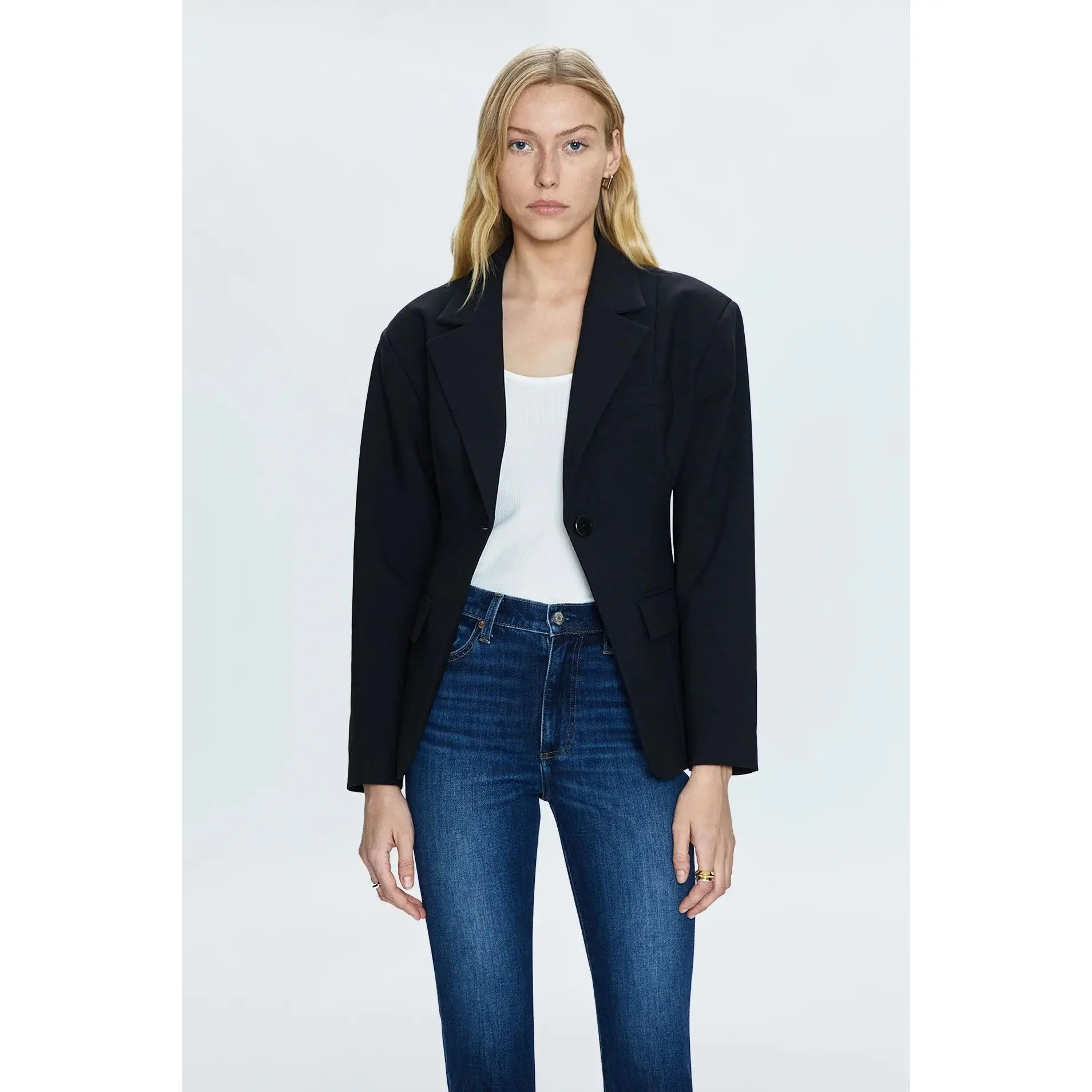 STASSI CINCHED WAIST BLAZER