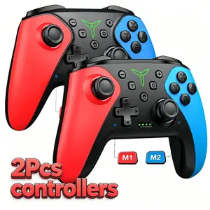 2Pcs Wireless Switch Controller for Nintendo Switch/Switch 2/Lite/OLED, Switch Controller with a Mouse Touch Feeling on Back Buttons, Extra Switch Pro Controller with Programmable, Turbo