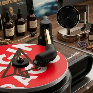 Vintage Record Player Car Vent Clip Air Freshener - Creative Aromatherapy Diffuser, Auto Interior Decor Accessory & Fragrance System for Fresh Scent, Car Interior Diffusers