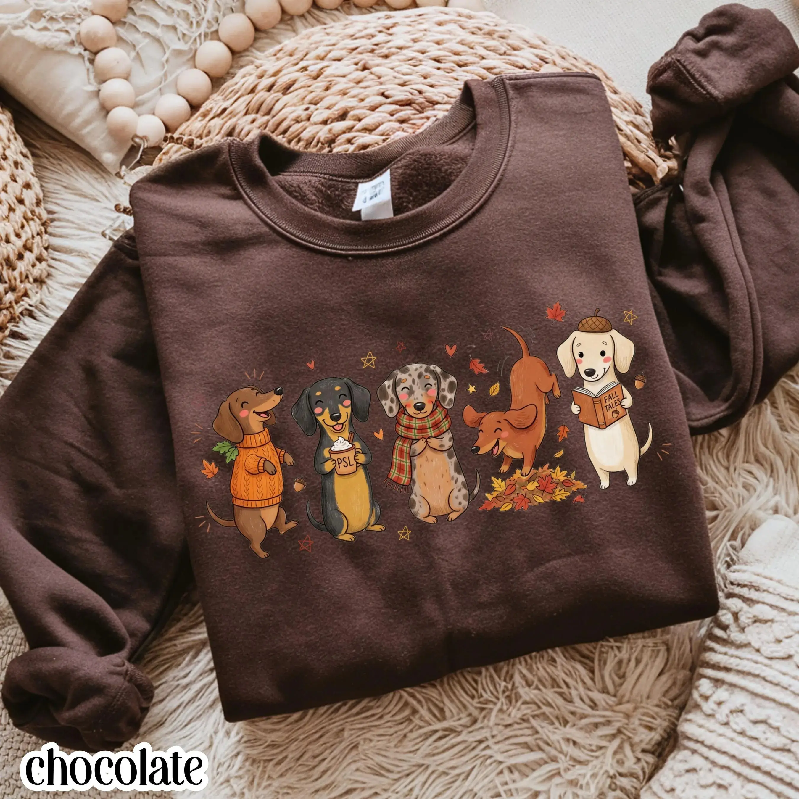 Dachshund Fall Sweatshirt, Cozy Season Pumpkin Sweater, Autumn Dog Lover Pullover Silly Fall Dach Wiener Dog Thanksgiving Crewneck