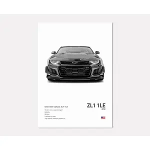 Chevrolet Camaro ZL1 1LE Poster No  Prints, Gifts For Men, Vintage Cars Posters, Car Lovers Gifts, Car Wall Art Room Decor