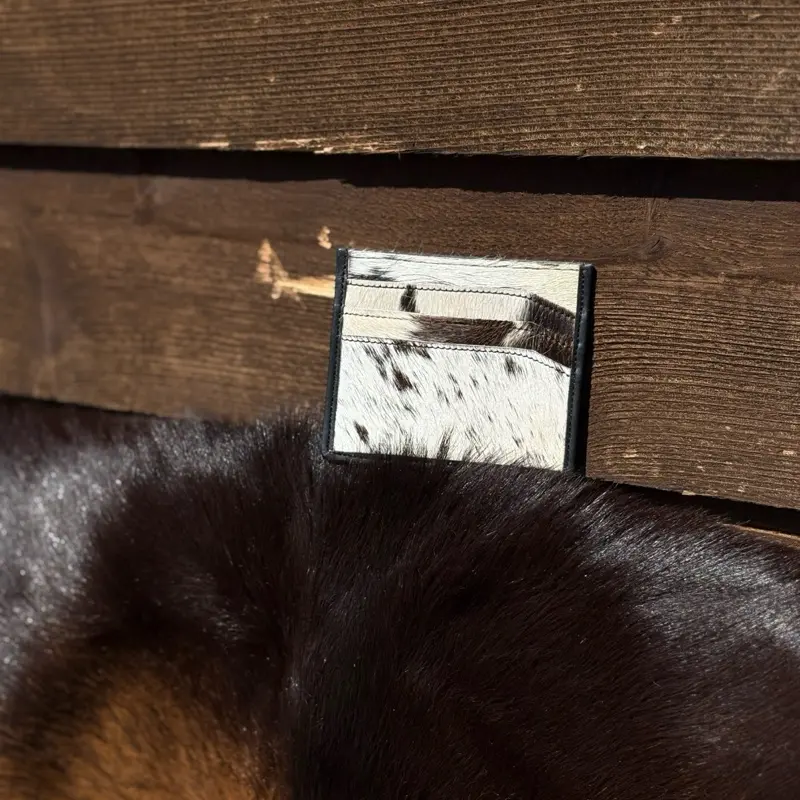 Cowhide card holder wallet