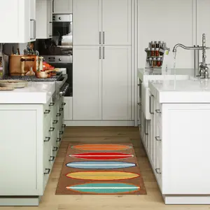 Lush Decor FRONTPORCH Indoor/Outdoor Hand Tufted Durable Area Rug - Transitional Casual Beach Colorful  (Surfboards)