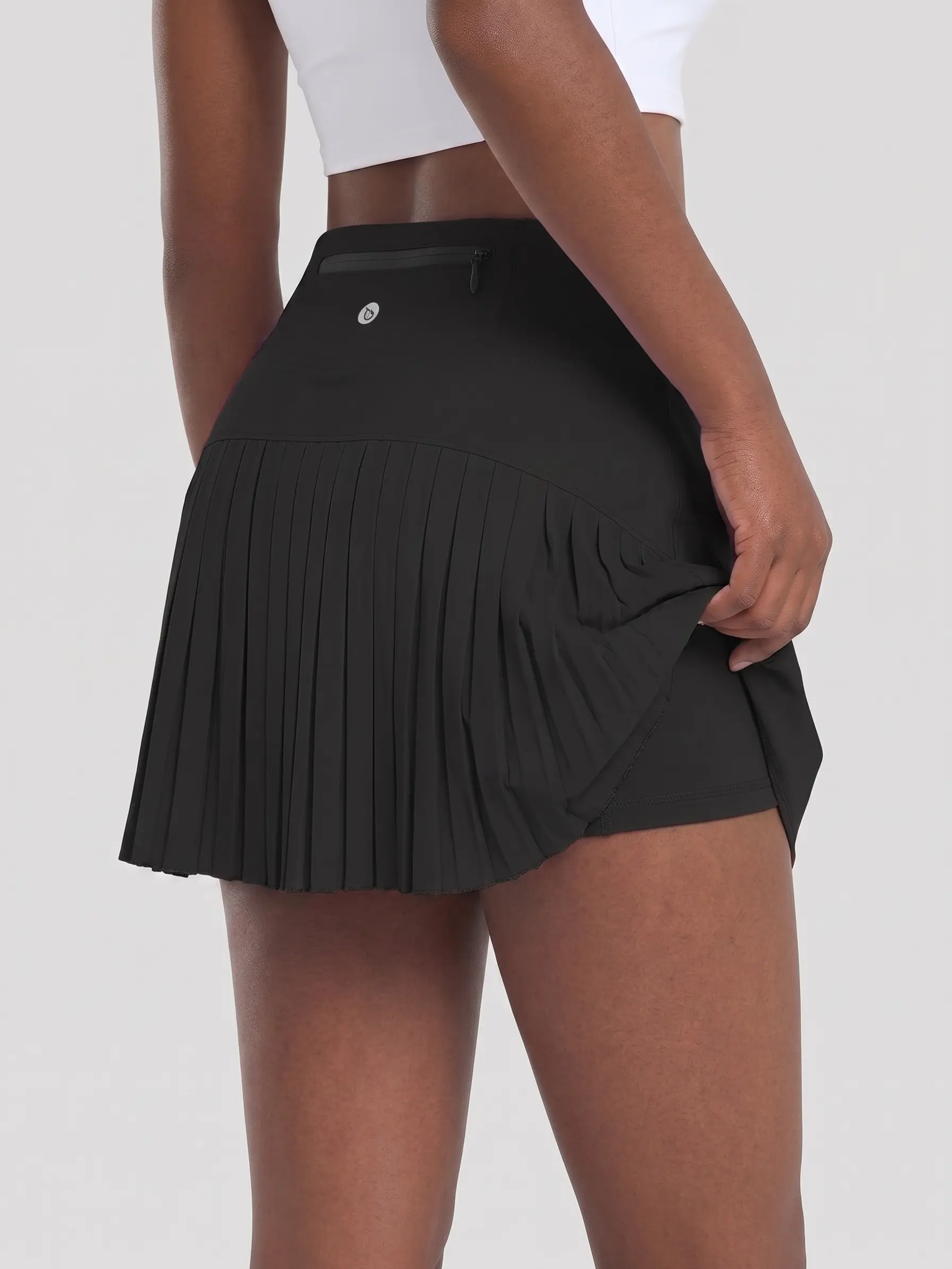 Baleaf Women's 14" High Waist Pleated Plain Sport Skirt - Lightweight A-Line Workout Skort with Tummy Control, 3 Pockets, Stretchy Fabric, Full Coverage Active Skirt for Tennis, Golf, Workout Skirts, Stretchy Sports Skort tiktokshopbacktoschool