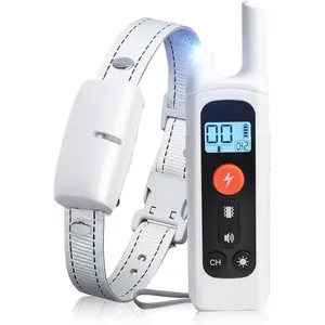 Dog Training Collar Remote Control, Waterproof Large Dog, Shock Stop Barking, 3 Modes, 1640 Feet Range, LED Light, Rechargeable