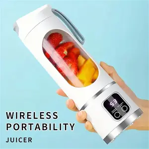 NEW 450ml Portable Electric Juicer, Mini USB Travel Juicer Machine Shakes Smoothie Blenders 12 Blades Fresh Juice Extractor