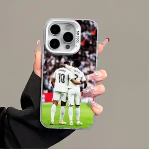 Mbappe Pattern Fashion Phone Case for iPhone 17 16 15 14 13 12 11 Pro Max Plus Air & Samsung S25 S24 S23 S22 Plus FE Anti-Drop Protection Acrylic High-quality Football