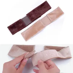 Velvet Non Slip 3 Pcs Set Wig Grip Band Adjustable Velcro Band Swiss Lace Includes 1pk Wig Cap (2pcs) Bald Caps