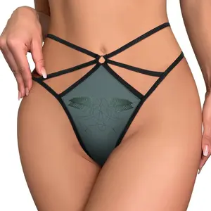 Pass the Test G String Thong for Women Fabric Mesh Womenswear Elastic Panties Soft Style Basic Minimalist