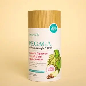 PurelyB Pegaga Powder Supplement Canister 13.4oz - Gut & Brain Health Dietary Superfood Blend - Healthcare