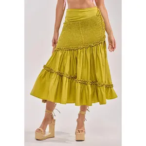 IT ONLY GETS BETTER RUCHED MAXI SKIRT