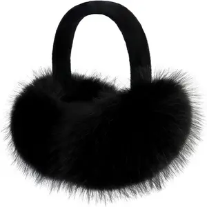 Winter Women Earmuffs Furry Faux Fur Ear Muffs Fluffy Comfy Ear Warmer Girls Foldable Velvet Plush Ear Covers