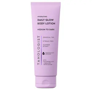 Tanologist Hydrating Daily Glow Body Lotion- Medium/Dark, Buildable & Transfer-Proof Gradual Self Tanner, Summer Fragrance, Natural Not Orange, Lasts 7 Days, Vegan Clean Formula, 8.45 fl oz