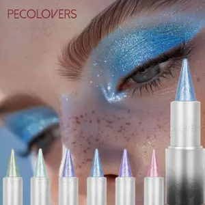 6pcs/set Eyeshadow Stick, Long-lasting Waterproof Glitter Eyeshadow Pen, Eyeshadow Pencil Crayon, Precise Application, Create Charming Eye Makeup, Christmas Gifts