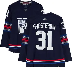Igor Shesterkin New York Rangers Autographed 2023-24 Navy Alternate Adidas Authentic Jersey - Fanatics Authentic Certified