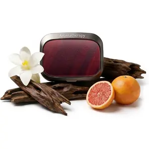 Labbyway Car Air Freshener with Refills-Vent Clip Starter Kit-Scent Diffuser for Car-Includes Fruit/Plants Scented Refills-Earthy Red-Brown