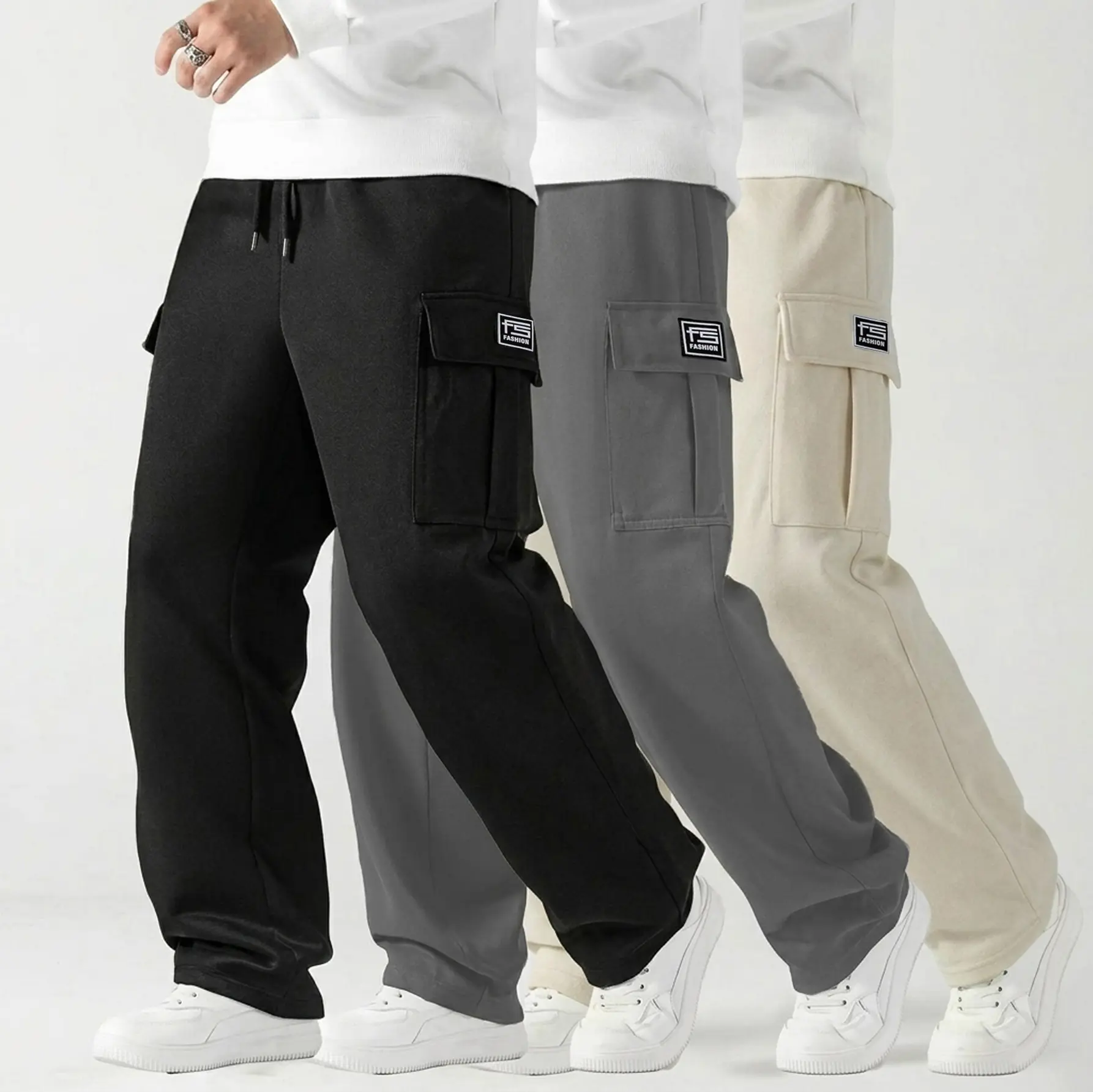 Men' s multi-pocket work pants -drawstring waist,multiple pockets; suitable for hiking and everydaycomfort; durable and comfortable wear; outdoor pants |casual sports pants; available in multiple colors.