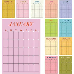 2025-2026 Undated Large Wall Calendar Dry Ease 12 Month  Calendar Blank Planner Yearly Planning  Year Christmas  for Office  Classroom(Light,12''x16'')