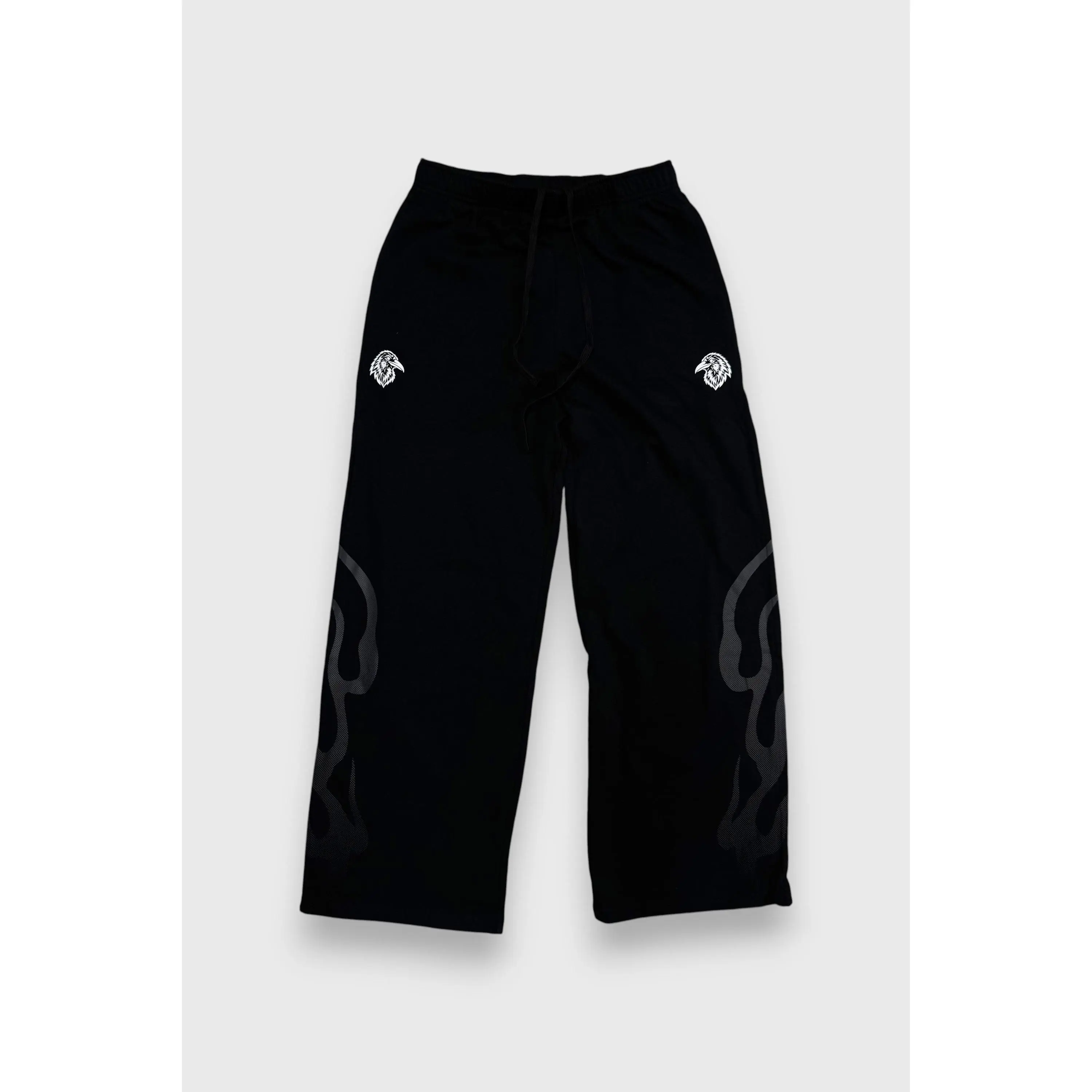 "HONŌ NO MICHI" UNCUFFED SWEATPANTS - BLACK