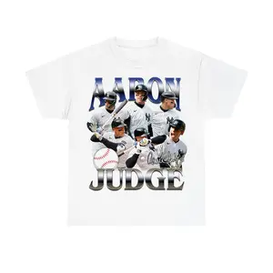 Aaron Judge T-Shirt – Baseball Player Collage Graphic, Perfect Gift for Yankees Fans and Baseball Lovers, Men's Cotton Tee