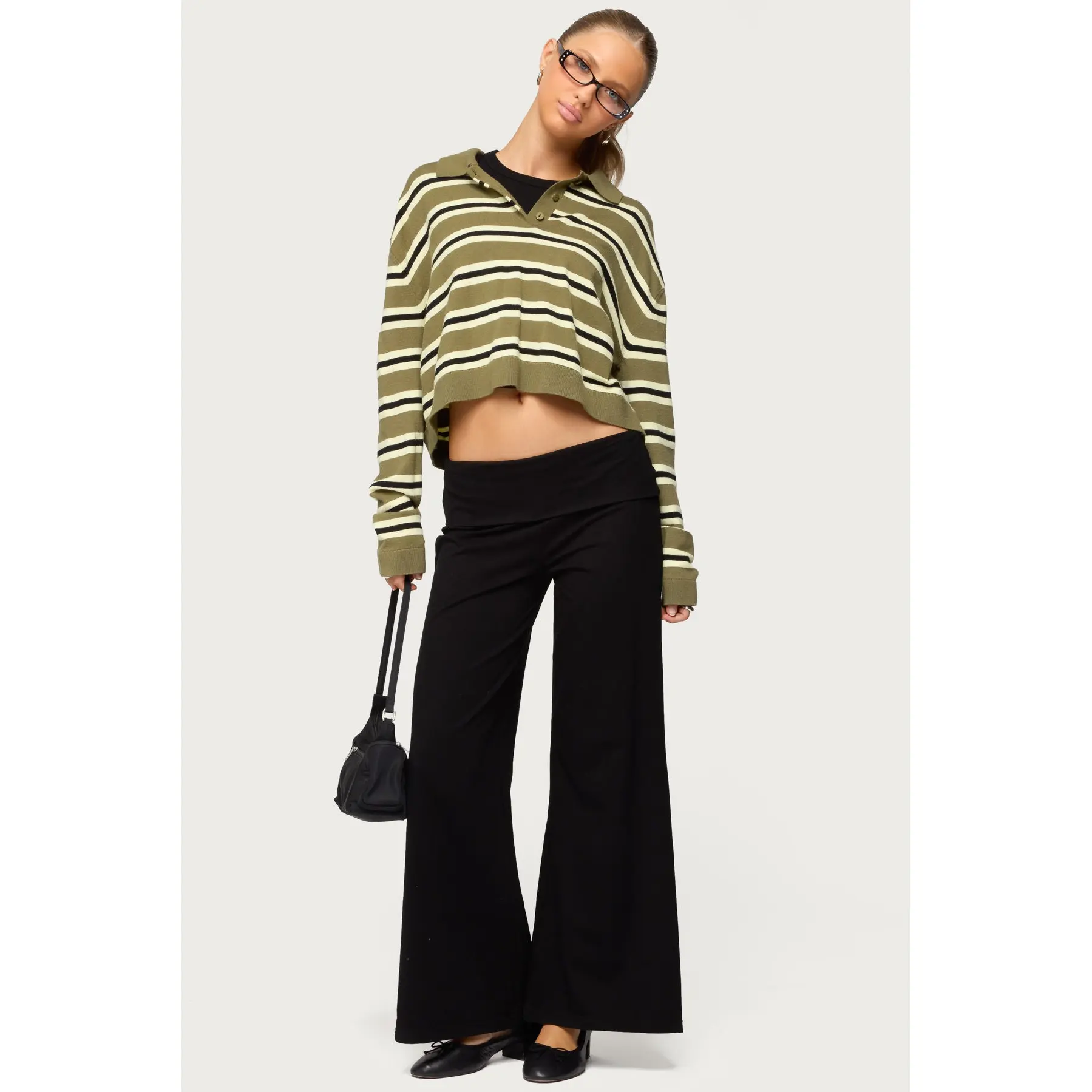 Petite Wide Leg Fold Over Pants Petite Wide Leg Fold Over Pants