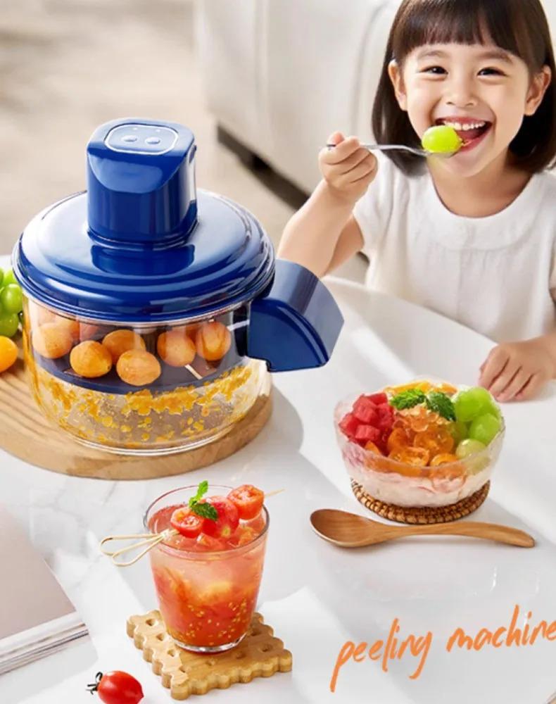 Automatic Electric Machine for Peeling Grapes, Skin Dissolving Hands-Free for Berries and Fruits, Fruit Preparation Tool, Easy P