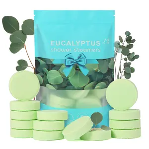 Shower Steamers Aromatherapy 14 Packs - SPA Gifts for Mom, Gifts for Women and Men, Shower Bath Bombs, Eucalyptus & Mint Essential Oil, Stress Relief and Relaxation Shower Melts，Father's Gift Bath Additive