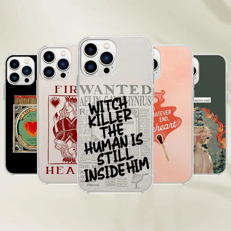 Throne of Glass Fireheart Bookish Art Durable Slim-Fit Smartphone Case Cover,  Scratch-Guard Protection Accessory, Compatible with iPhone  X,11,12,13,14,15,16,17 Plus/Pro/ProMax & Galaxy S21-S25 Series - TikTok Shop