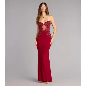 Dakota Lace Applique Mermaid Formal Dress