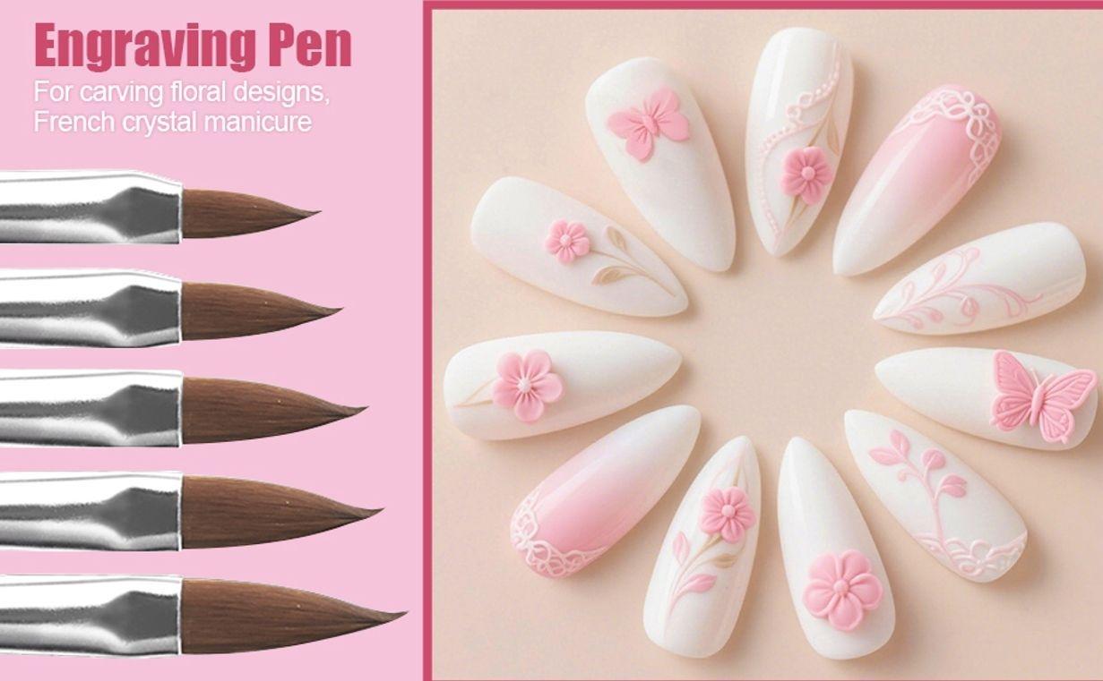 Nail Dotting Tools 32PCS Double-ended Nail Art Brushes Kit Nail Art Gel Polish Liner Brushes Design Pen For Nail Drawing And Nail Paint Brushes Small Detail Brushes