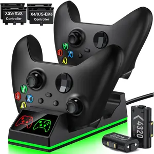 Xbox Controller Charger with 2 x 4320mWh Rechargeable Battery Pack for Xbox Series X|S/Xbox One/Xbox One S/X/Elite