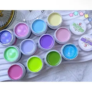 Gel Pastel Set 12 Colors for Nail Art and Polish Nail Care Nail Polish Smooth Manicure Cutics Cosmetic