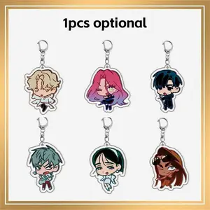 New Hot Korean Cartoon Alien Stage Chibis Cool Keychains for Women Men Backpack Accessories Luka Ivan Till Mizi Hyuna Sua Pajamas Styling Cosplay Keyrings Jewelry Fans Collection Gifts Pendant keychain