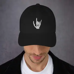 Rock On with Our Skeleton Hand Hat! Fitted Hats