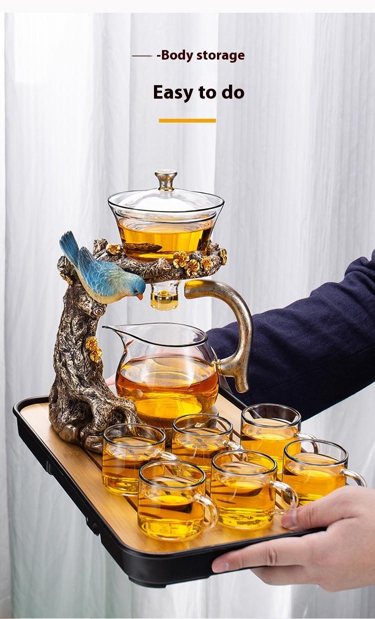 Semi-Automatic Teaware Suit Magnetic Suction Glass Tea Maker