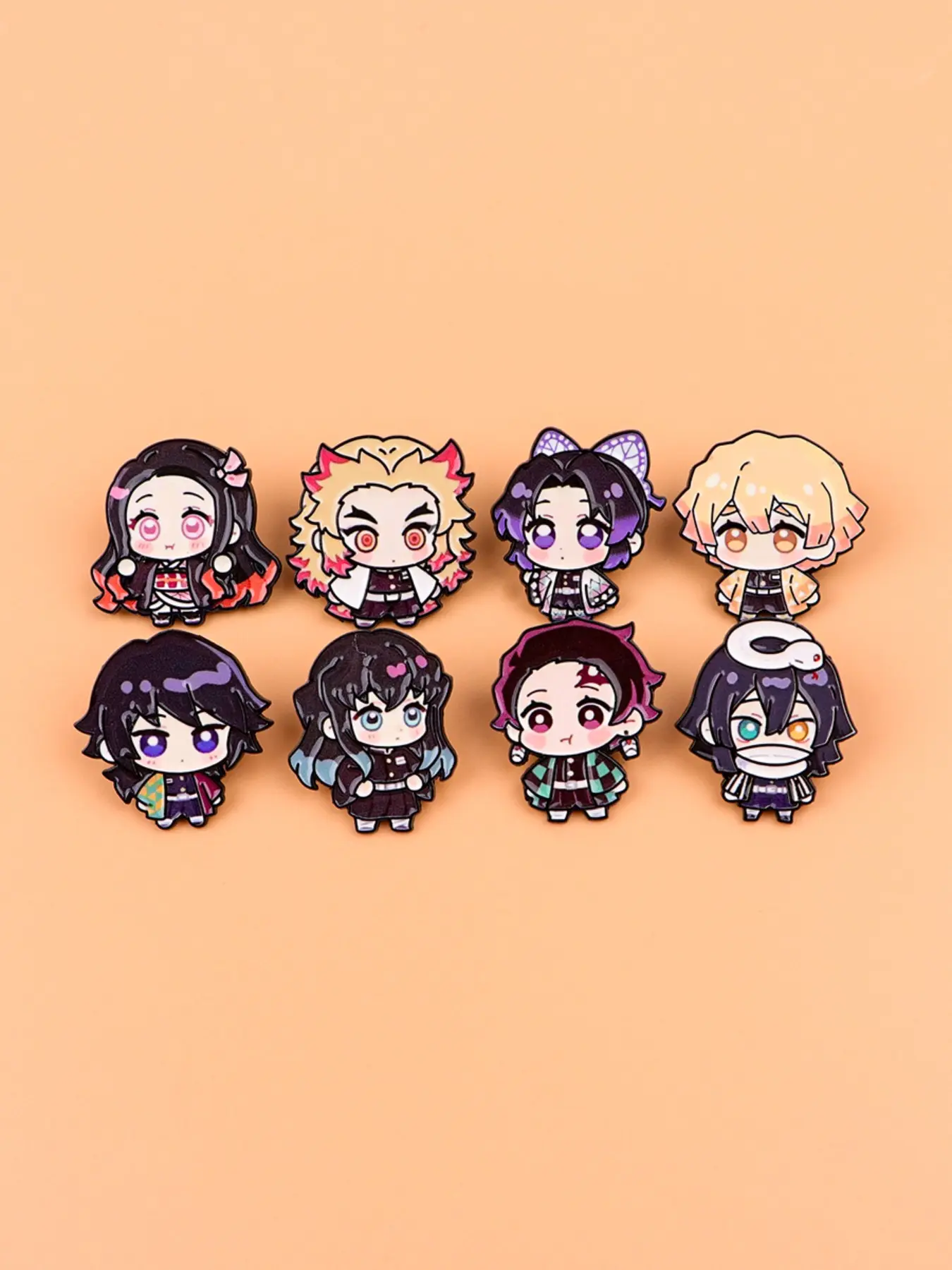8pcs/set Anime Enamel Pin , Cute Cartoon Character Zinc Alloy Badges, Decor Pins, Brooch Pins, Lapel Pins, Backpack Hat Clothing Accessories, Gift for Colleagues Friends