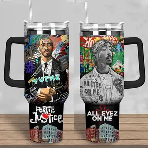Poetic Justice 2Pac Tupac Shakur Tumbler 40oz, All Eyez On Me Tumbler