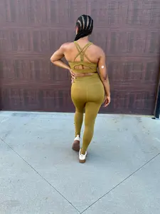 WILLOW Active Bra & Legging Set (Olive Green)