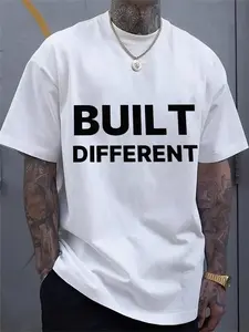 Men's T-Shirt, Classic Graphic T-Shirt, Soft And Comfortable T-Shirts For Men,180g,  Cotton Loose Fit