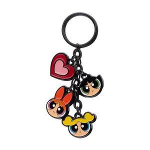 The Powerpuff Girls Multi Charm Keychain