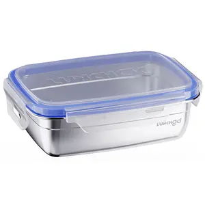 LUNCHGO 1 Piece 5-Cup (1.2L) Stainless Steel Container for G1 Electric Lunch Box Replacement, 316 Inner Bowl with Airtight Lid, Dishwasher Safe
