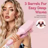 Compact curling iron, curling wand, and curling clips, tourmaline-coated, comfortable hair styling tools, create smooth waves, comfortable curls, Hollywood wave styles, negative ions, mermaid hairstyles, multifunctional styler rotating