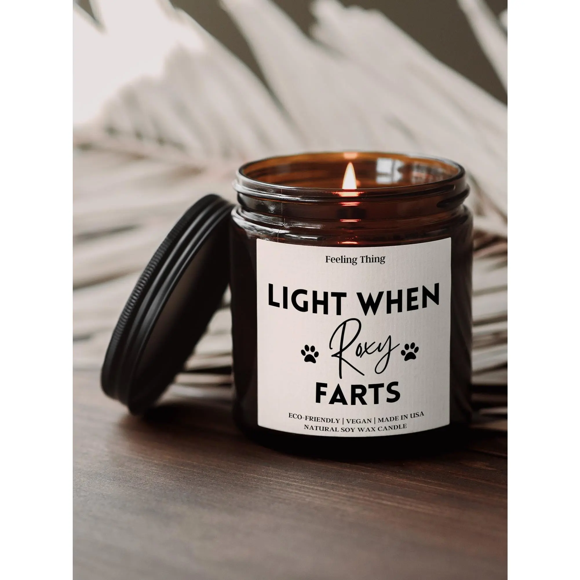 Personalized Dog Mom Gift, Light When Dog Farts Candle, Dog Lover Birthday Gift, Gift for Dog Owner, Funny Candles, Scented Soy Candle