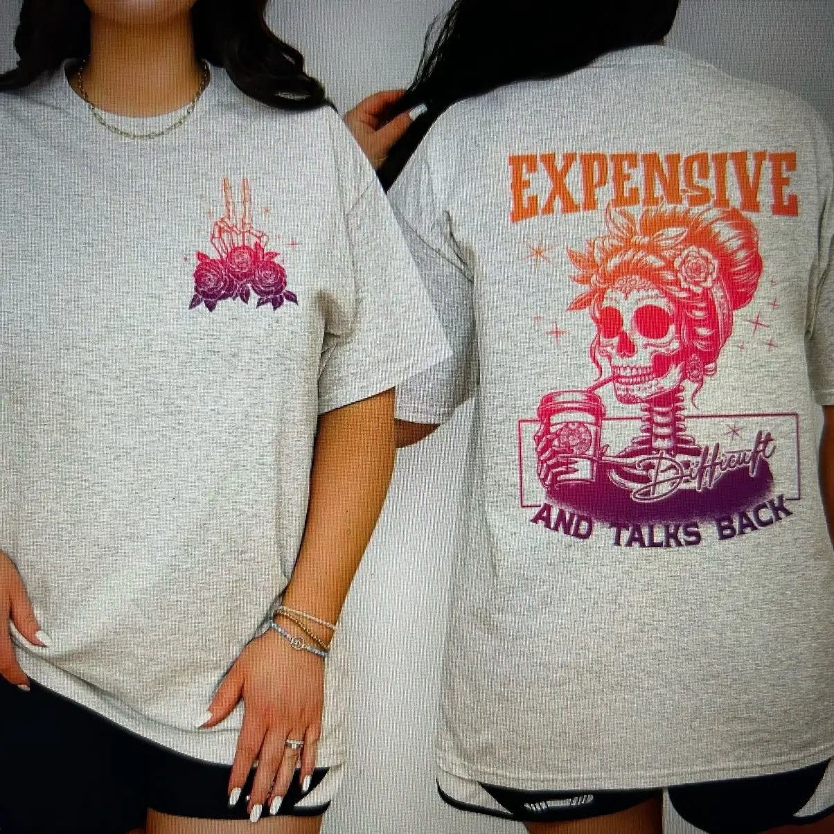 Talks Back Crew or Tee
