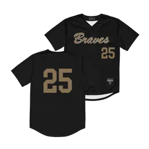UNC Pembroke Baseball Black Jersey   - Christopher Gaudet