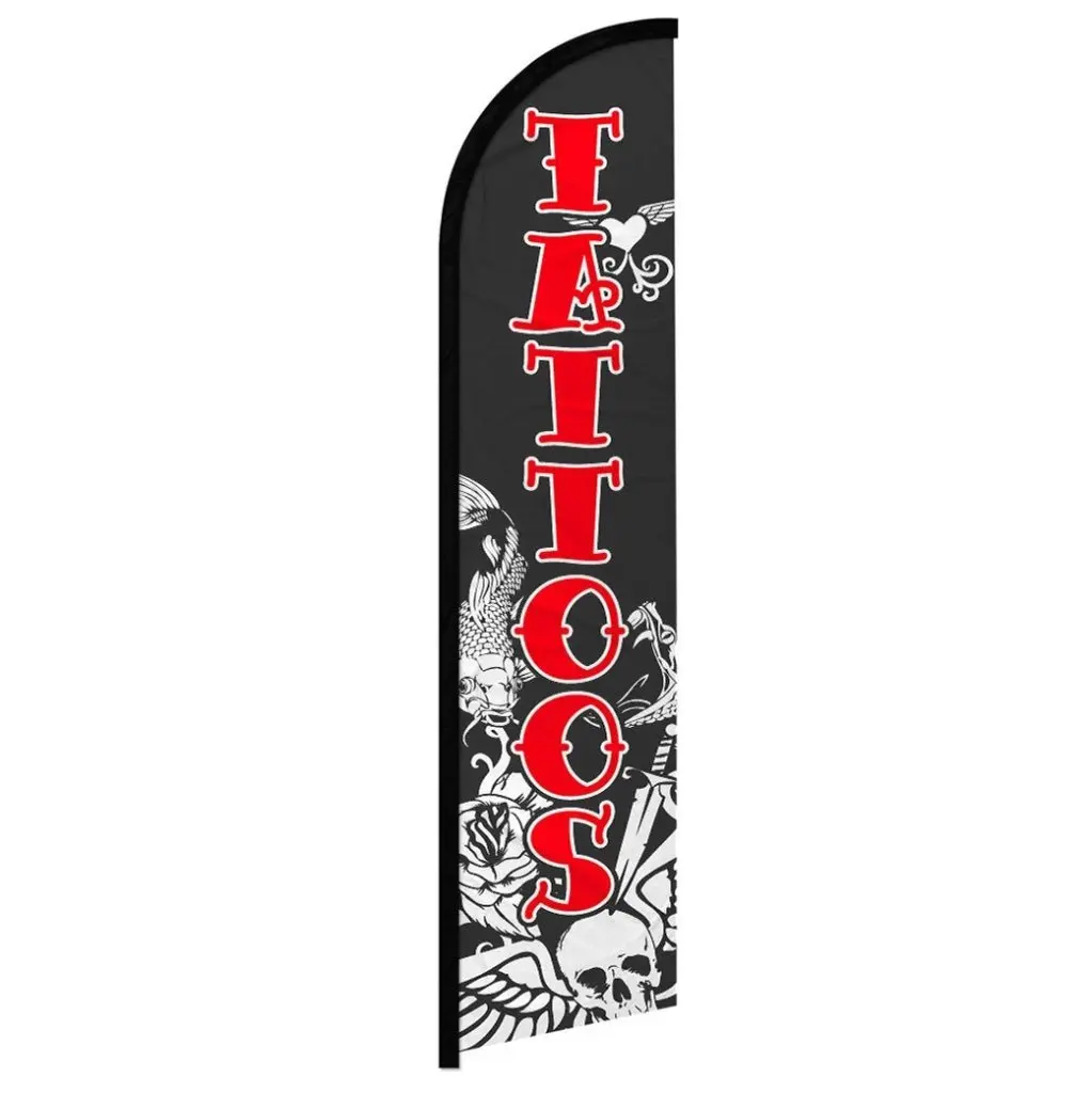 Windproof Tattoo Banner Flag, Home & Festive Party Supplies Banners, Photo Backdrop Decoration