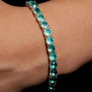 6mm 18K Gold Vacuum Plated Copper Tennis Bracelet with Vibrant Sparkle-Cut Belgium Moissanite, Miami-Italy-Mexico & Micro Inspired Luxury Jewelry for Men, Daily Wear Gift Idea with Classic, Hip Hop, Simple, Sporty Styles, Men's Jewelry
