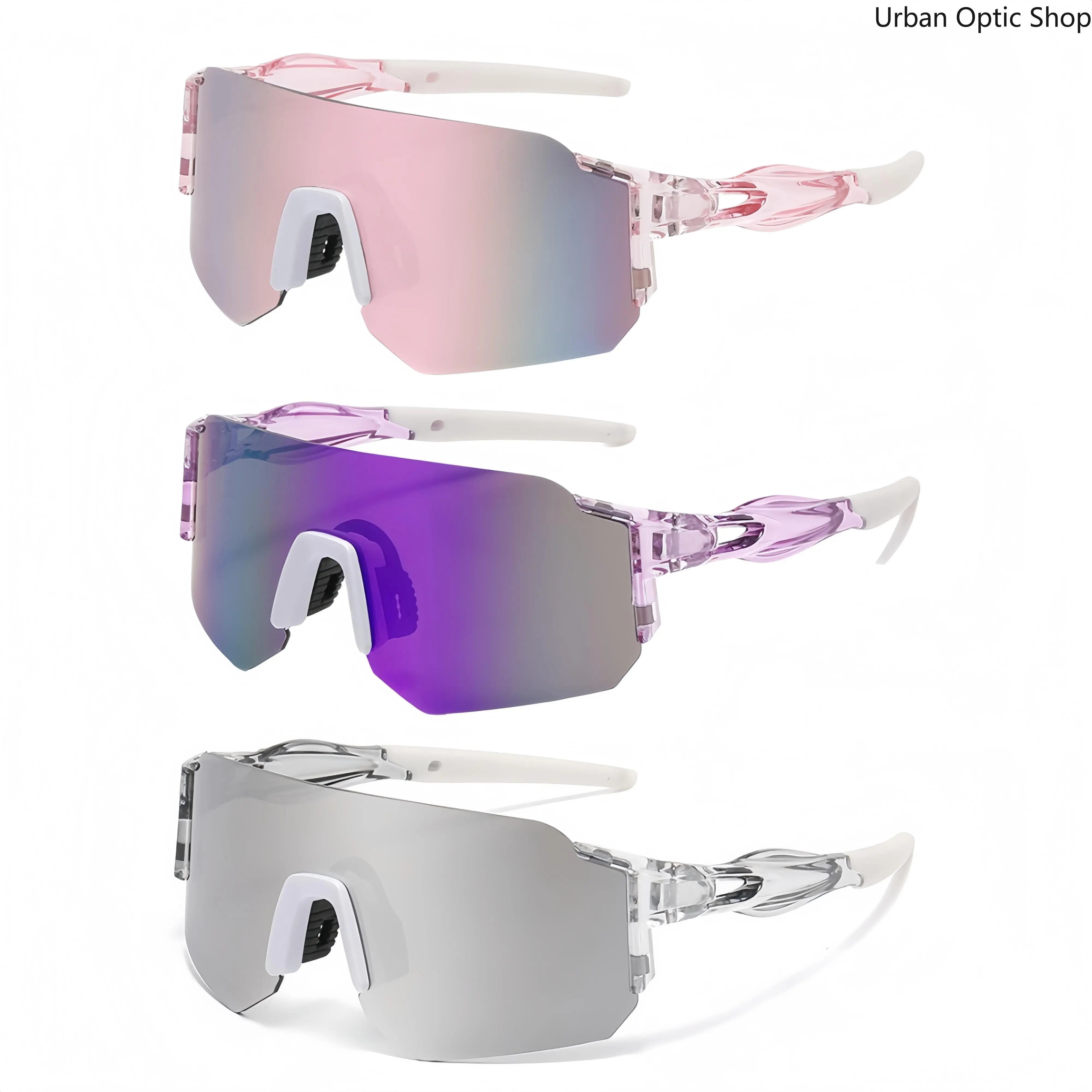Wraparound Sports Eyeglasses for Men and Women with a Colorful UV400 Lens, Windproof for Outdoor Cycling and Fishing