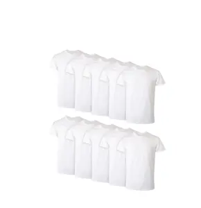 Hanes Men's Super Value Pack White Crew T-Shirt Undershirts, 10 Pack