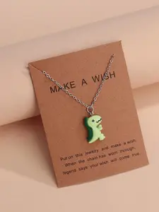 Cute Dinosaur Design Pendant Necklace, Adjustable Metal Chain Necklace for Women & Men for Party, Daily Clothing Decor, Trendy All-match & Exquisite Jewelry for Birthday Gift
